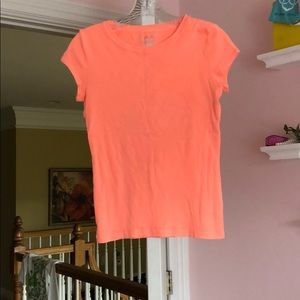 Bright orange tee shirt